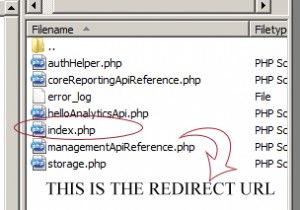 Google Analtyics API redirect URL help