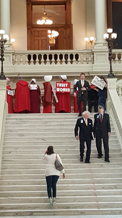 Women protesting the heartbeat bill 2019